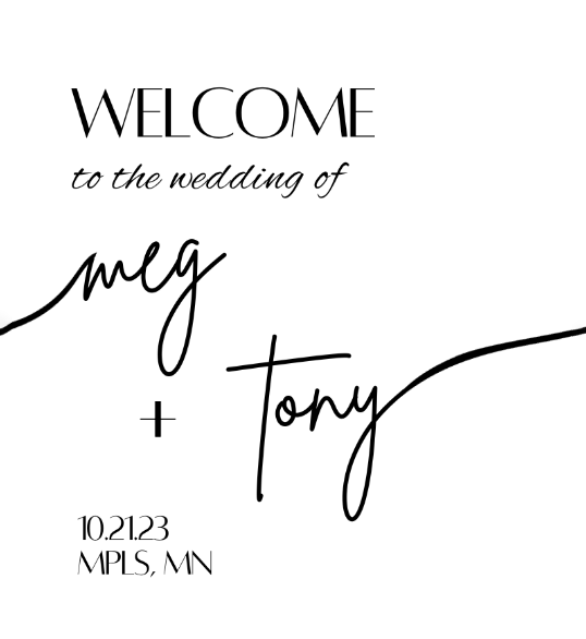 Meg & Tony Wedding Pieces